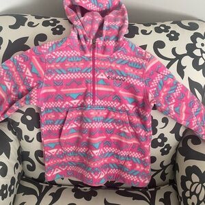 Columbia Kids' Pink and Blue Patterned Hoodie